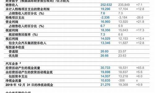 大众汽车公司年报_大众汽车公司年报查询