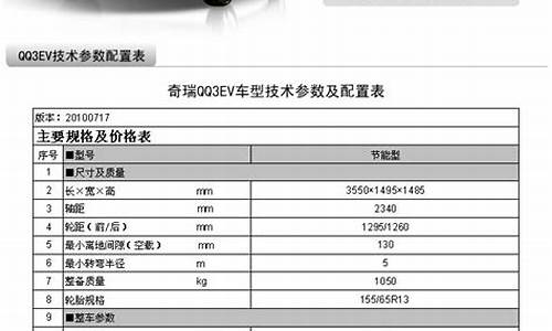 qq纯电动汽车价格表_qq纯电动汽车价格表及图片